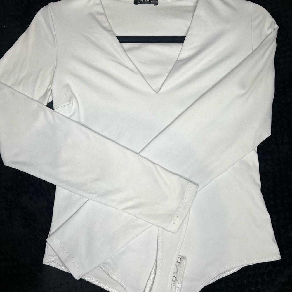 DYNAMITE white contour bodysuit never worn
